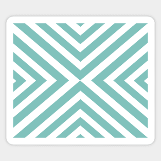 Abstract triangles geometric pattern - blue and white. Sticker